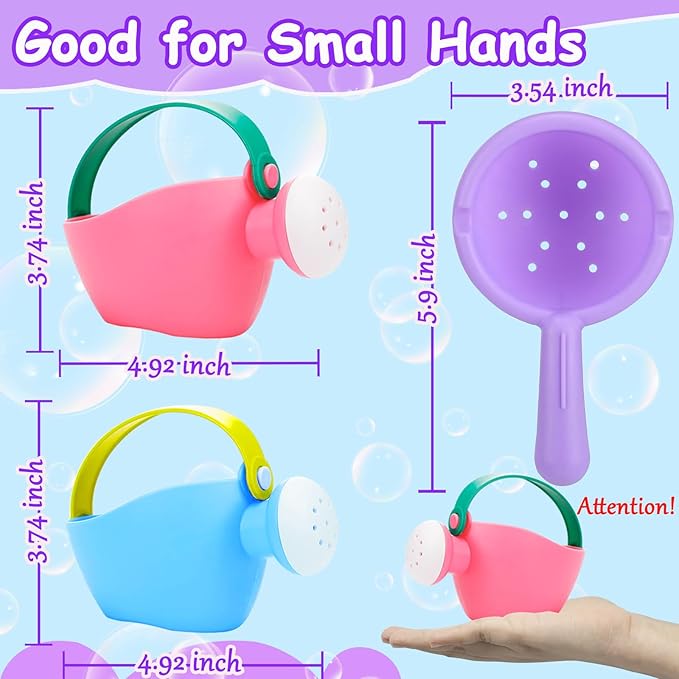 Baby Bath Toys for Kids Ages 1-3 3Pcs Toddler Bath Pool Toys for 1-3 2-4 Water Can Bathtub Pool Water Table Beach Toys Baby Gifts (Small Hand)-CubbioJoy