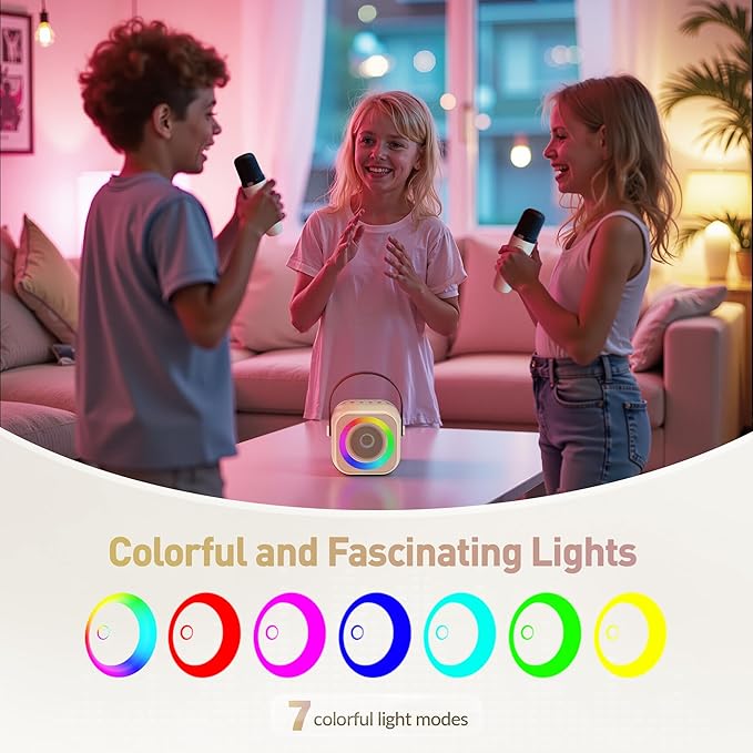 Karaoke Machine for Kids, Karaoke Gifts for Girls Ages 4, 5, 6, 7, 8, 9, 10, 12 +Year Old Birthday Party, 4-12 Years Old Christmas Toys Gift for Girls-CubbioJoy