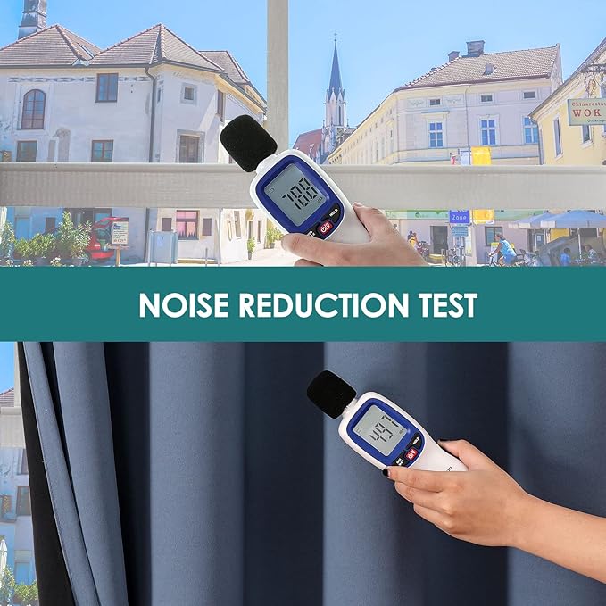 ChrisDowa 100% Blackout Curtains 63 inch Long for Bedroom with Black Liner, 2 Thick Layers Total Blackout Thermal Insulated Grommet Window Curtains 2 Panels Set (Stone Blue, 38 x 63 Inch)-CubbioJoy