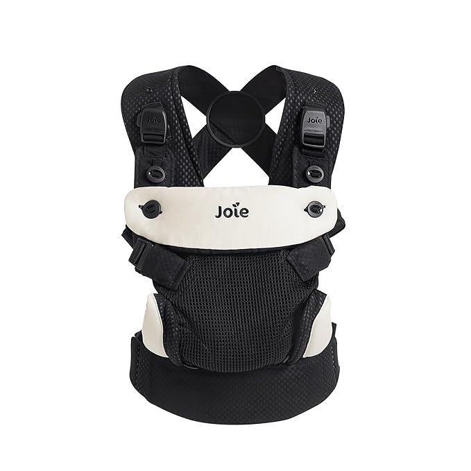 Joie Savvy Lite Air 3-in-1 Baby Carrier – Lightweight, Ergonomic Baby Carrier with 3 Carry Positions, Breathable Fabric, Padded Straps, and Lumbar Support (Jet)-CubbioJoy
