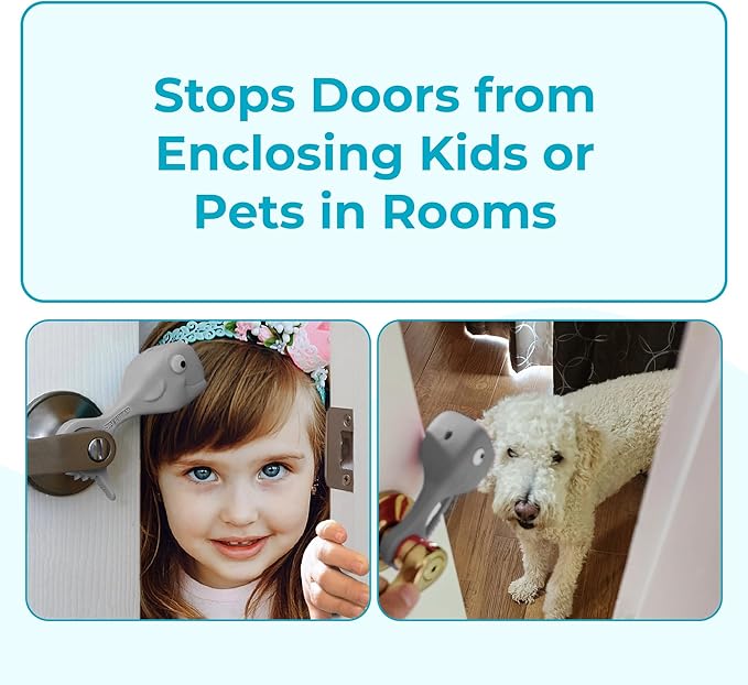 Baby Proofing Door Stopper, Door Pinch Guards Protect Child Fingers & PET Tails. Baby Safety Finger Protectors Prevent Pinch Injuries – Kids and Adults Love Whale Pinch Guard (Grey)-CubbioJoy