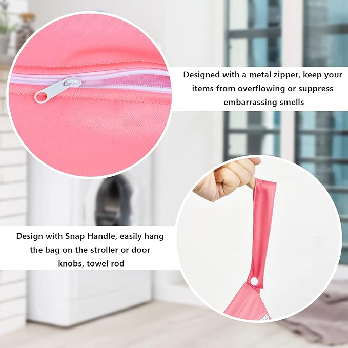 2 Pcs Large Travel Laundry Bag Waterproof Wet Dry Bag Washable Dirty Clothes Bag Bathing Suit Workout Bag for Gym Clothes Laundry Wet Clothes Swimming Yoga-CubbioJoy