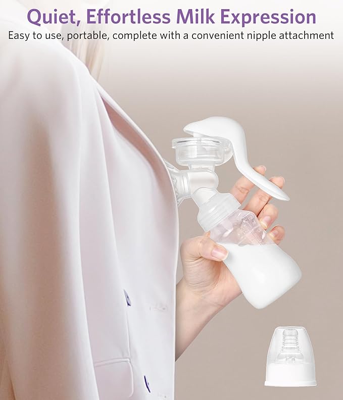 Breastfeeding Essentials Kit for Nursing Moms - Manual Breast Pump, Nipple Shields, Milk Collectors, Breastmilk Storage Bags, Soothing Gel Pads for Breastfeeding Newborn Relief for Sore Nipples 37 Pcs-CubbioJoy