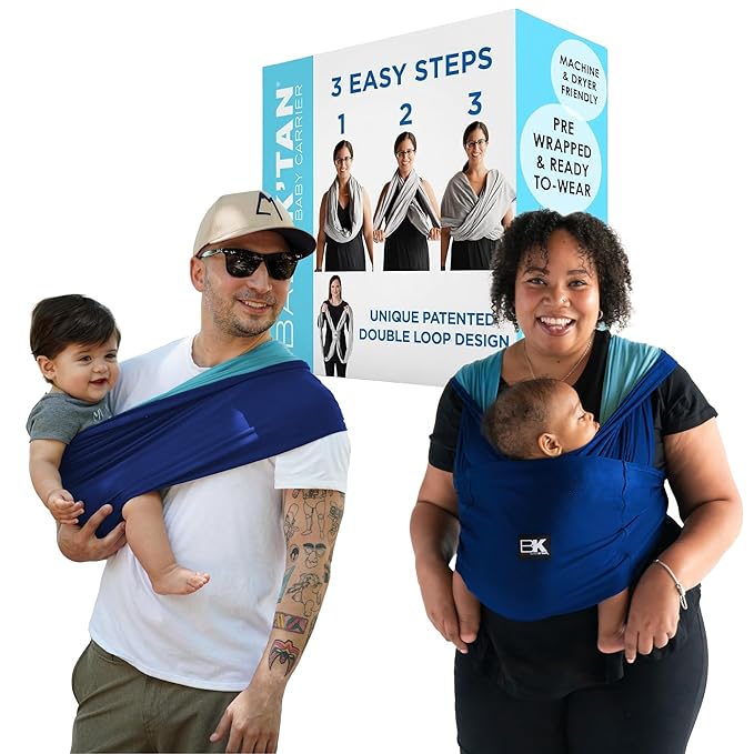 Active Oasis Baby K'tan Baby Carrier Wrap: #1 Easy Pre-Wrapped Baby Sling Gift | Breathable Sport Blend | UVA/UVB Infant Sun Protection | Promotes Safe Hygiene | Newborn up to 35lb (See Size Chart)-CubbioJoy