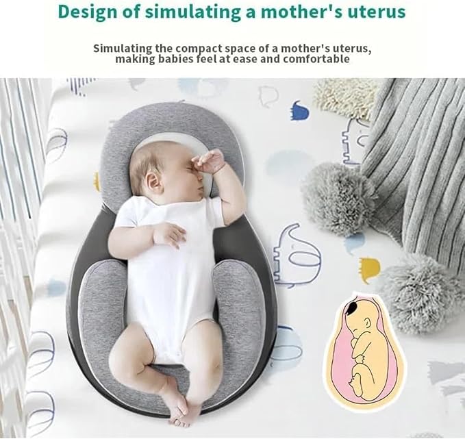 Baby Lounger Pillow for Infant Support Cushion Reflux Breastfeeding Pillow, Bottle Feeding, Tummy Time-CubbioJoy