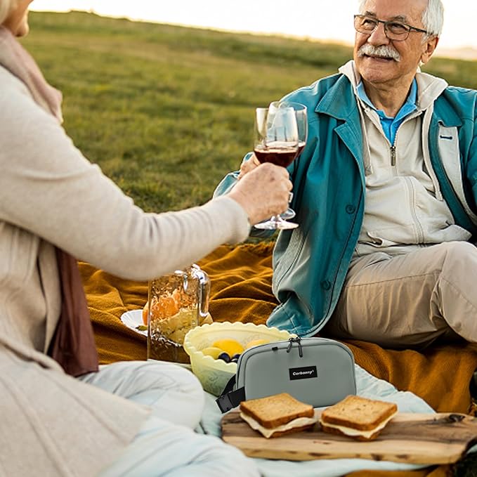 CERBONNY Small Cooler Bag Freezable Lunch for Work School Travel,Leak-proof Bag,Small Insulated For Kids/Adults,Freezer Bags,Freezable Snack Bag,Mini Fit Yogurt Gray-CubbioJoy