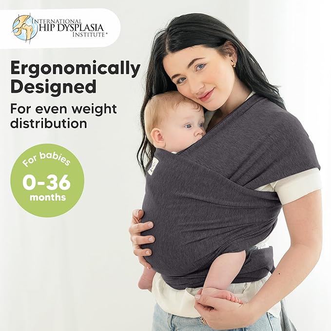 KeaBabies Baby Wrap Carrier - All in 1 Original Baby Carrier Newborn to Toddler Sling, Easy to Wear, Hands Free Bonding, Lightweight, Breathable Infant Wraps (Mystic Gray)-CubbioJoy