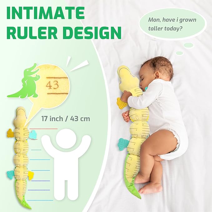 Sumobaby Baby Toys Musical Crocodile, Stuffed Animal Activity Soft Toys with Teether,Multi-Sensory Crinkle, Rattle and Textures, for Tummy Time Baby Toys 0 to 12 Months Boys, Girls, Alligator (Green)-CubbioJoy