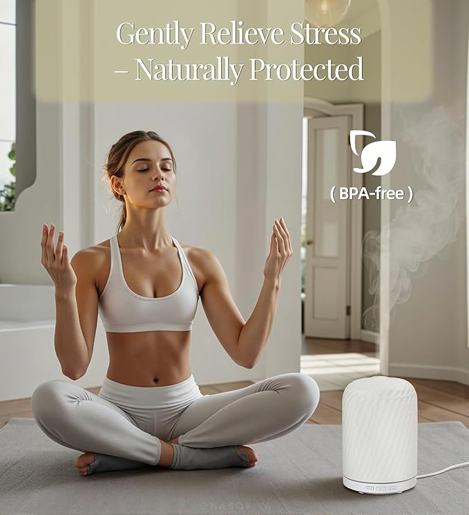 Aromatherapy Diffuser – Ultrasonic Essential Oil Diffuser, Health Night Light, Timer & Auto Shut-Off, BPA-Free, 120ml Diffusers for Home, Office, or Spa-CubbioJoy