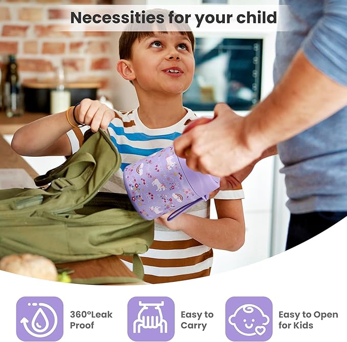 17oz Soup Thermo for Hot Food Kids,Insulated Food Jar with Spoon,Thermo Hot Food Lunch Container,Wide Mouth Leakproof Stainless Steel Lunch Box for School-Horse-CubbioJoy