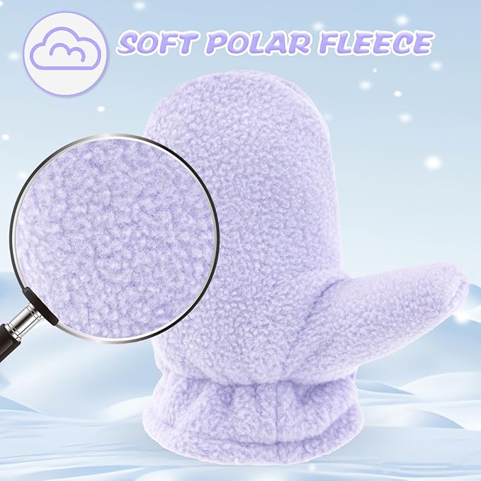 BAVST Baby Toddler Winter Mittens Girls Warm Fleece Lined Gloves Kids Sherpa Lined Mittens for Boys-CubbioJoy