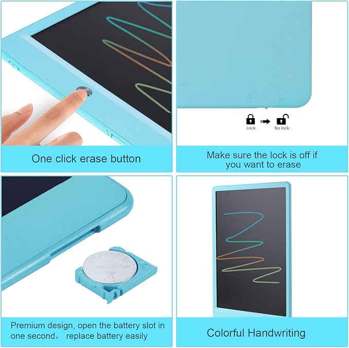 2 Pack LCD Writing Tablet for Kids Doodle Board 10 Inch, Electronic Drawing Tablet Drawing Pads, LEYAOYAO Drawing Board Learning Educational Toddler Toy - Gift for 3-6 Years Old Boys Girls-CubbioJoy