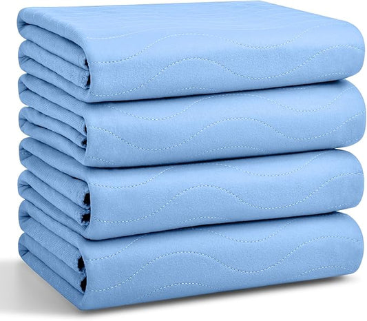 Conkote® Washable Underpads, 34" x 36" (Pack of 4), Waterproof Protective Pad for Bed, Couch, Sofa, Floor, Reusable Bedwetting Incontinence Pads for Kids, Adults, Elderly, and Pets-CubbioJoy