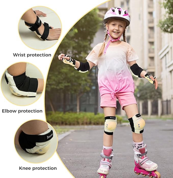 BOSONER Kids/Youth Knee Pad Elbow Pads for Roller Skates Cycling BMX Bike Skateboard Inline Rollerblading, Skating Skatings Scooter Riding Sports-CubbioJoy