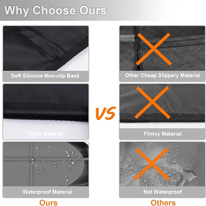 Car Seat Protector,2 Pack Automotive Seat Protectors Baby Carseat Pad Waterproof & Durable 600D Fabric for Child Baby Car Seat Mat Vehicle Pet Cover 2 Storage Pockets (2 Pack Gray)-CubbioJoy