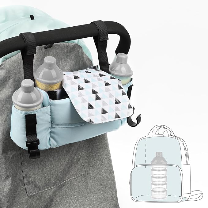 Accmor Formula Dispenser On The Go, 5 Compartments Stackable Formula Container for Travel, Baby Milk Powder Kids Snack Container, BPA Free-CubbioJoy