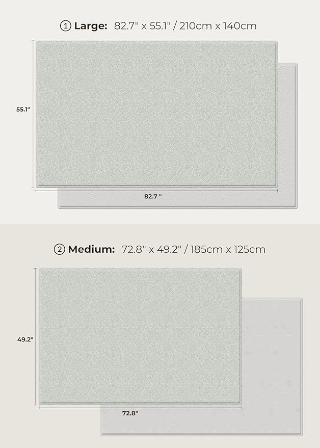 Baby Care Play Mat (Medium, Hygge - Twig & Maze) 73’’ x 49’’ Original One-Piece Reversible Rollable Waterproof Play Mat for Infants, Babies, Toddler, and Kids-CubbioJoy