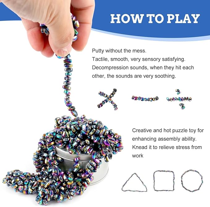 550pcs Putty, Fidget Toys, Fidget Toys Adults ，Sensory Toys，Adults Gifts,Desk Fidgets Toys for Office Stress/Anxiety Relief (550 PCS(Colour))-CubbioJoy