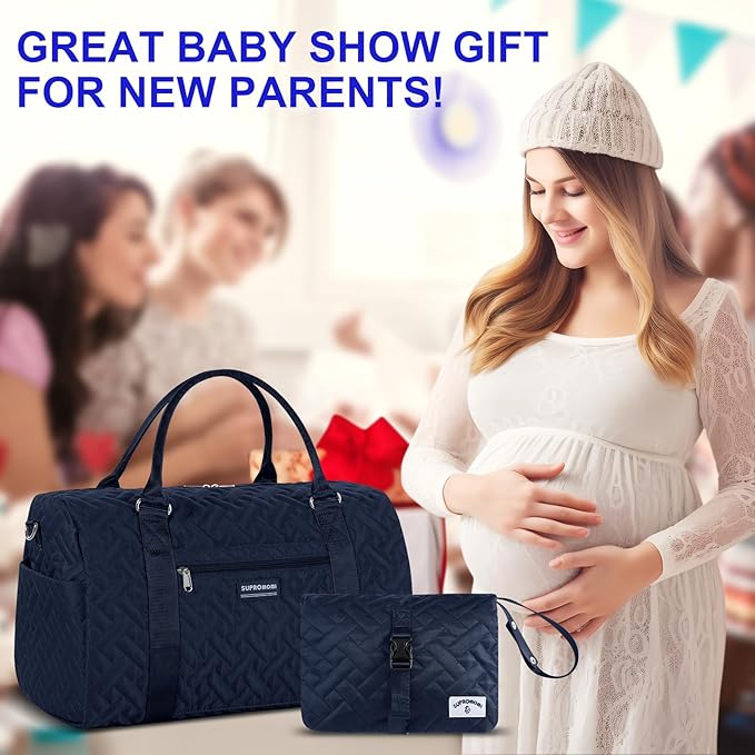 Diaper Bag Tote: Mommy Bag, Baby Bag for Boy and Girl, Mom Hospital Bag, Twins or 2 Kids Diapers Bag-CubbioJoy