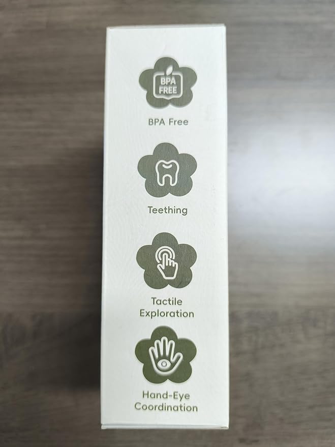 Baby Sensory Chew Toy for 6-12-18 Months, Soft Silicone Pull String Travel Toy for Car Seat & Stroller, Develops Fine Motor Skills & Vision, Early Learning Gift for Newborns and Toddlers Boys Girls-CubbioJoy