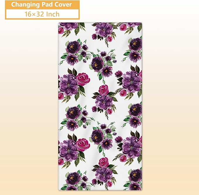 Custom Baby Crib Bedding Set, 5 Pcs Personalized Name Baby Crib Sets for Infant Toddler, Floral Horse Nursery Bedding Set for Baby Girls, Double Layer Baby Bedding Sets, Gifts for New Parents-CubbioJoy