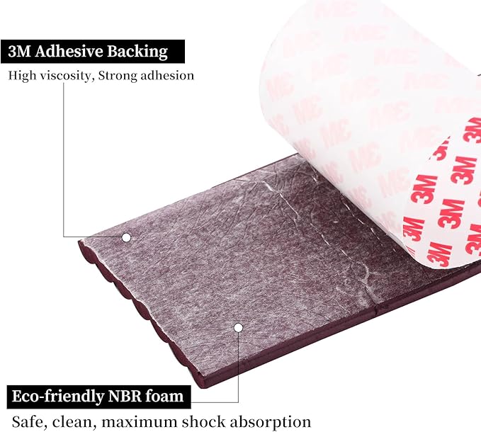 Corner Protector for Baby, Widen Edge Protector with Adhesive Backing, Baby Proofing Edge Corner Protectors Self Adhesive Furniture Corner Guard Bumper for Table, Desk, Fireplace (Brown, 16.4ft)-CubbioJoy