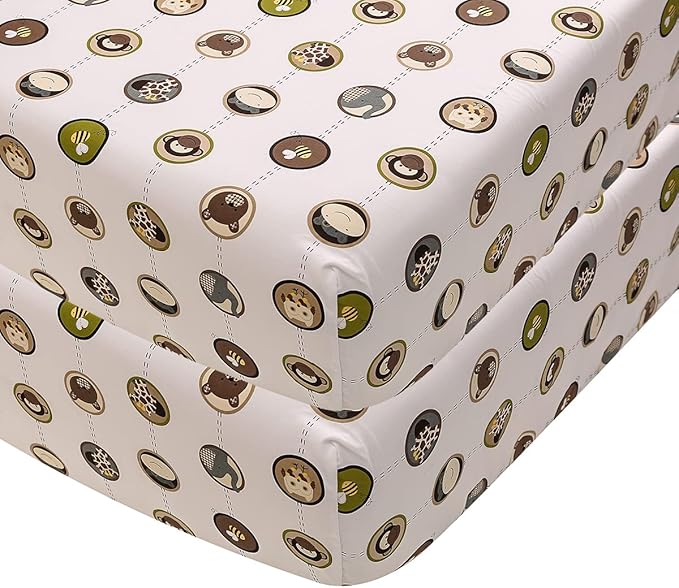 7 PCs Forest Animal Nursery Crib Bedding Set Baby Boy Elephant Giraffe Bear Cot Bedding Set-CubbioJoy