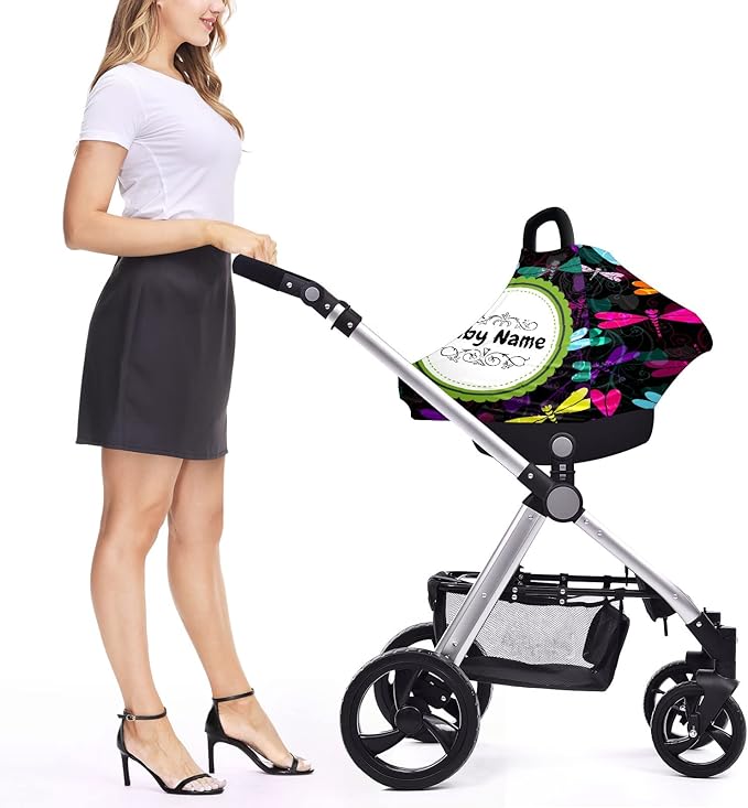 Baby Car Seat Stroller Cover Nursing Cover New Mom Breastfeeding Scarf Soft Stretchy Infant Carrier Cover Car Canopy Coverage-CubbioJoy