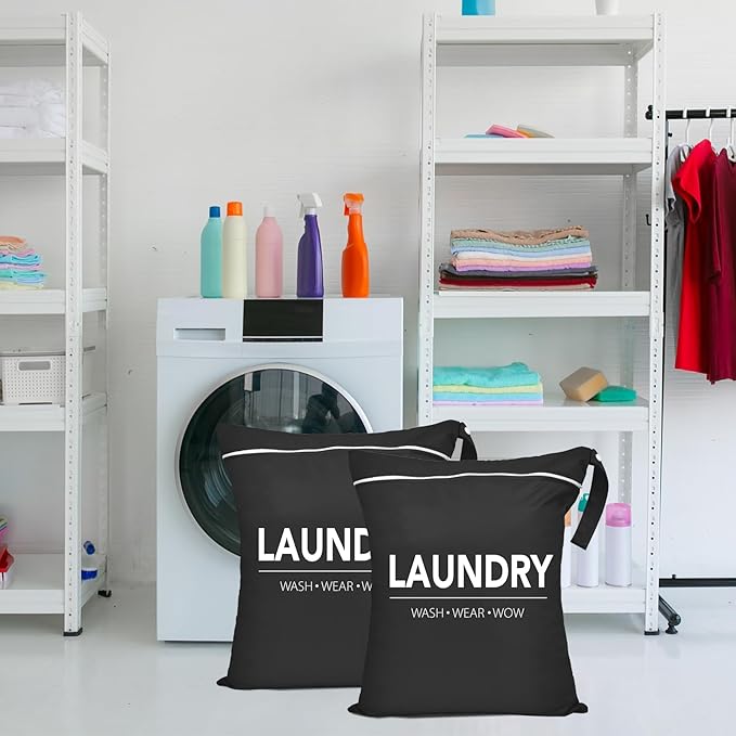 2 Pcs Large Travel Laundry Bag Waterproof Wet Dry Bag Washable Dirty Clothes Bag for Gym Clothes Laundry Wet Clothes Swimming Yoga-CubbioJoy