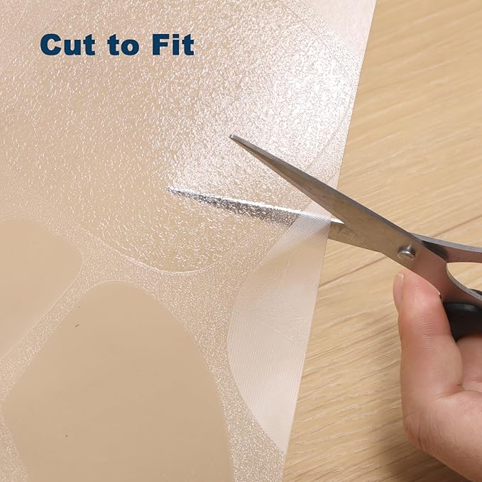 Clear Pebble Patterned Refrigerator Mat, 2mm PVC Anti-Slip Floor Protector, Scratch & Moisture Resistant, Floor Protection for Under Refrigerator (36x36 inch)-CubbioJoy