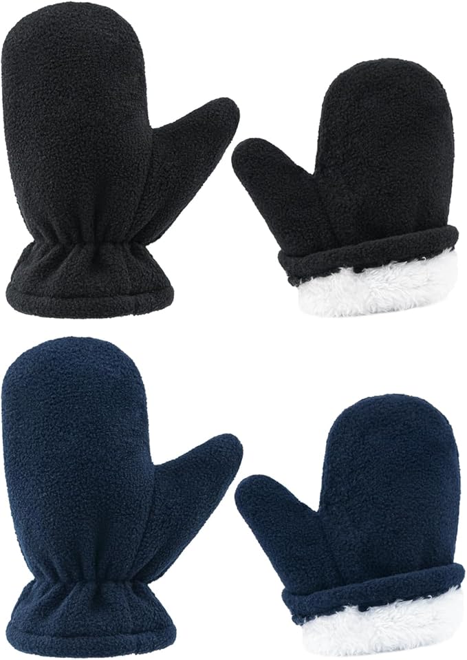 BAVST Baby Toddler Winter Mittens Girls Warm Fleece Lined Gloves Kids Sherpa Lined Mittens for Boys-CubbioJoy