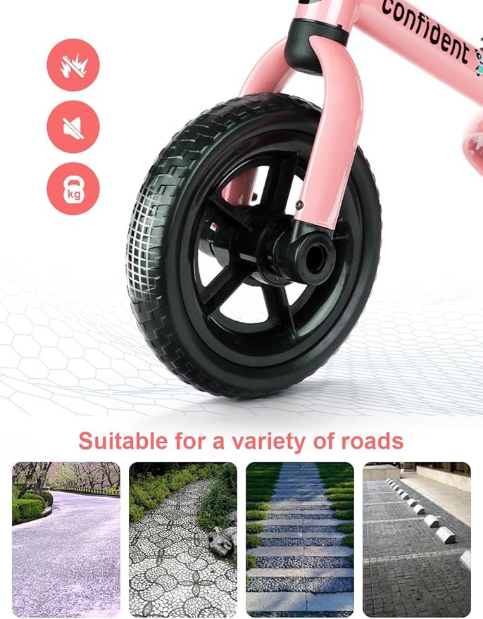 Ancaixin 3 in 1 Toddler Tricycles for 2-5 Years Old Boys and Girls with Detachable Pedal and Bell, Foldable Baby Balance Bike Riding Toys for 2+ Kids, Child Birthday Christmas New Year Gift Pink-CubbioJoy