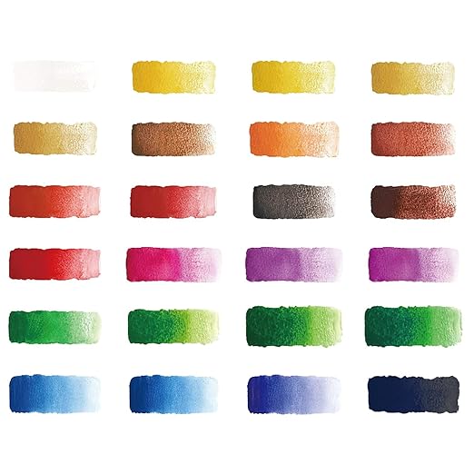 Amazon Basics Vibrant Watercolor Paint Set Tubes, 24 Colors, Assorted Colors-CubbioJoy