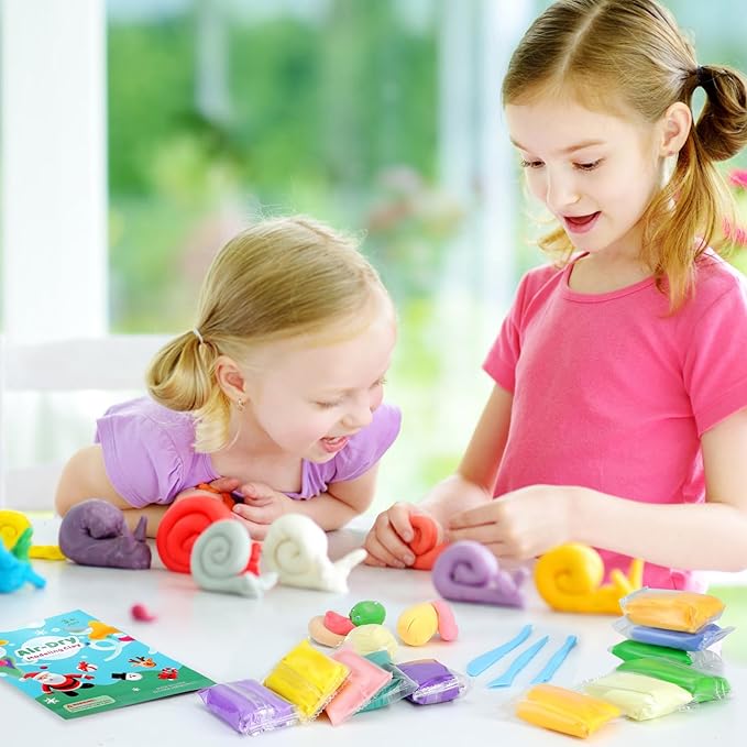 Air Dry Clay 66 Colors, Modeling Clay for Kids, Model Magic Clay, DIY Molding Clay Kit with Sculpting Tools, Soft & Ultra Light, Art and Crafts for Boys and Girls 3-12 Years Old.-CubbioJoy