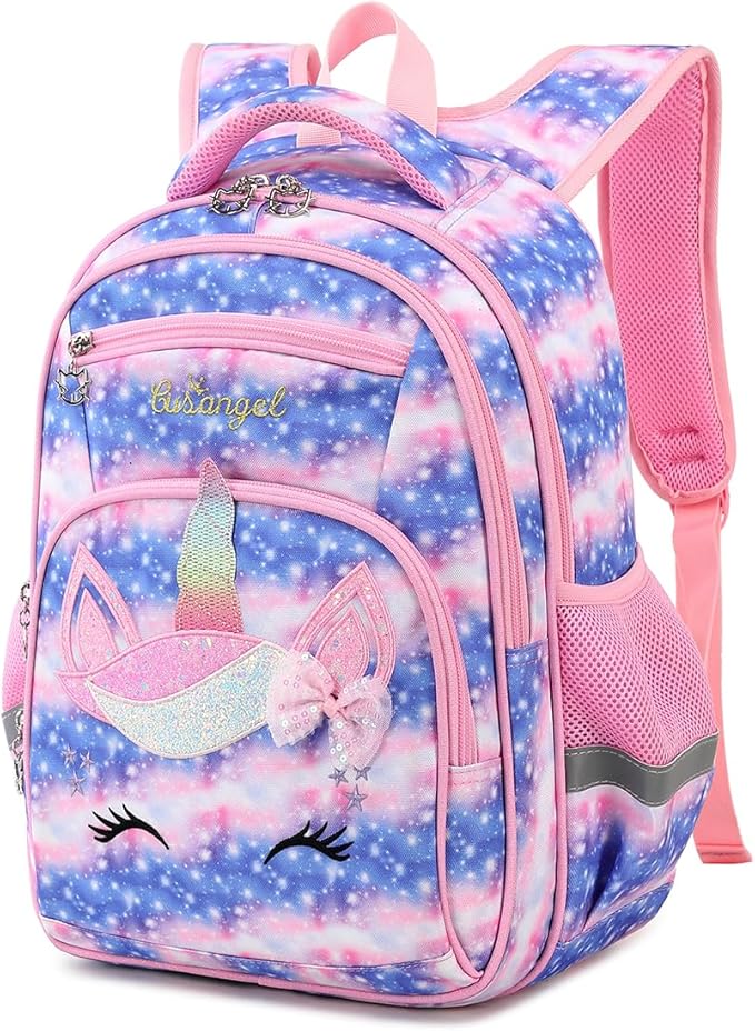 Cusangel Backpack for Girls Boys School Bookbags Kindergarten Elementary Lightweight Waterproof Multifunctional Large Capacity for Backpack (16 inch Sky Unicorn Fun Prints)-CubbioJoy