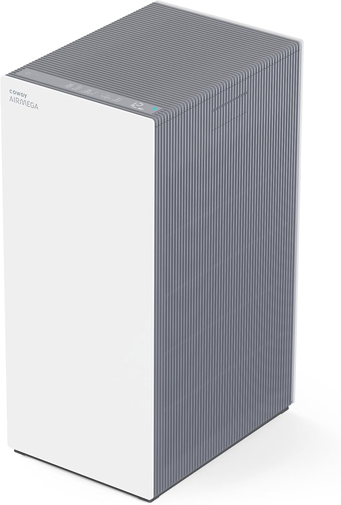 COWAY Air Purifiers for Large Room Whole Home Up to 4,253ft², 2 Sets of XL Washable Pre-Filters and True HEPA Filters for Dual Purification, PM1.0 AQI, Turbo Mode, Timer, Wheels, 5yr Warranty, ProX(W)-CubbioJoy