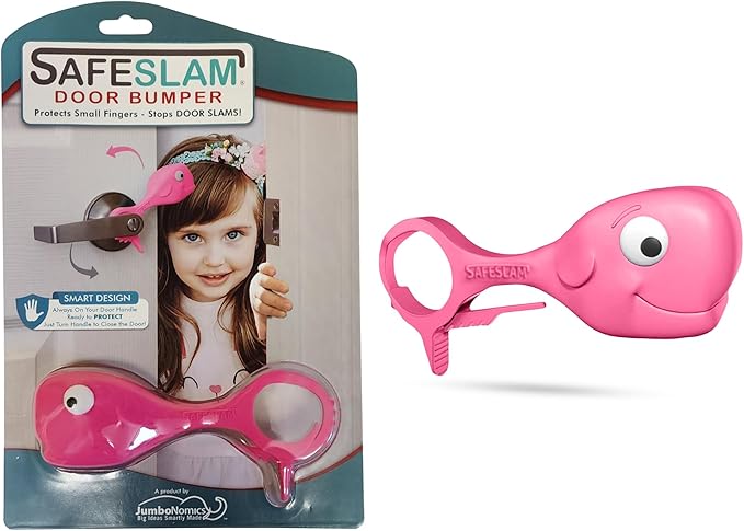 Baby Proofing Door Stopper, Door Pinch Guards Protect Child Fingers & PET Tails. Baby Safety Finger Protectors Prevent Pinch Injuries – Kids and Adults Love Whale Pinch Guard (Pink)-CubbioJoy