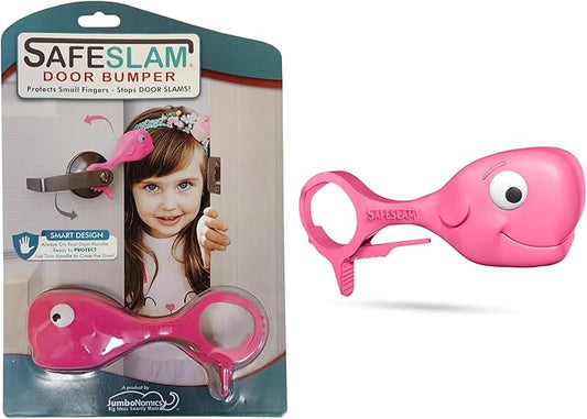 Baby Proofing Door Stopper, Door Pinch Guards Protect Child Fingers & PET Tails. Baby Safety Finger Protectors Prevent Pinch Injuries – Kids and Adults Love Whale Pinch Guard (Pink)-CubbioJoy