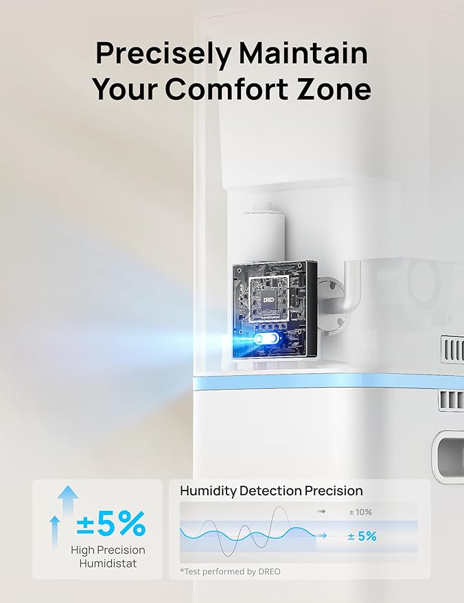 Dreo 11L Smart Humidifier Large Room 700 ft², 100H Cool Mist Air Humidifiers for Bedroom, Top-Fill Self-Cleaning Tank, 26dB, Auto Mode, Aroma Box, RGB Light, Remote & APP Control, Baby, Plant, Blue-CubbioJoy