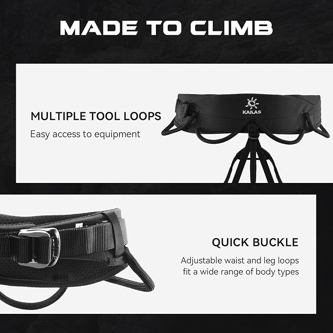 KAILAS Kids Rock Climbing Harness Child Safety Belt Climbing Gear Adjustable Lightweight Indoor Gyms Beginners Youth-CubbioJoy