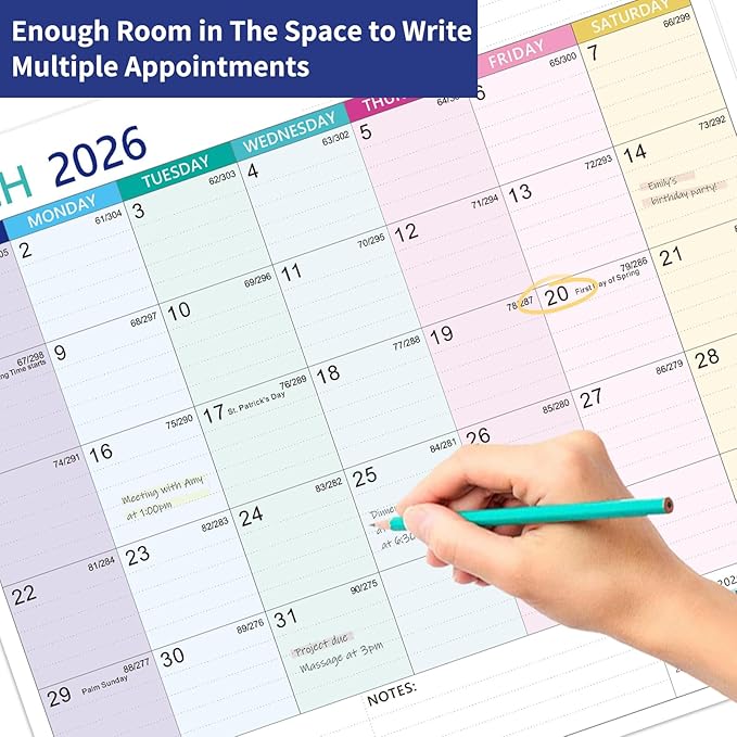 2025-2027 Magnetic Fridge Calendar 21 Monthly Magnetic Calendar for Refrigerator Planner Runs from October 2025 Until June 2027 Easy Organizing Markers Tearable (Multicolor)-CubbioJoy