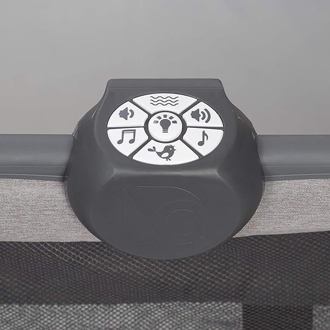 Baby Trend Nursery Center Travel Crib with Removable Rock-A-Bye Bassinet, Changing Table, Organizer, and Electronic Music Center and Nightlight, Robin-CubbioJoy