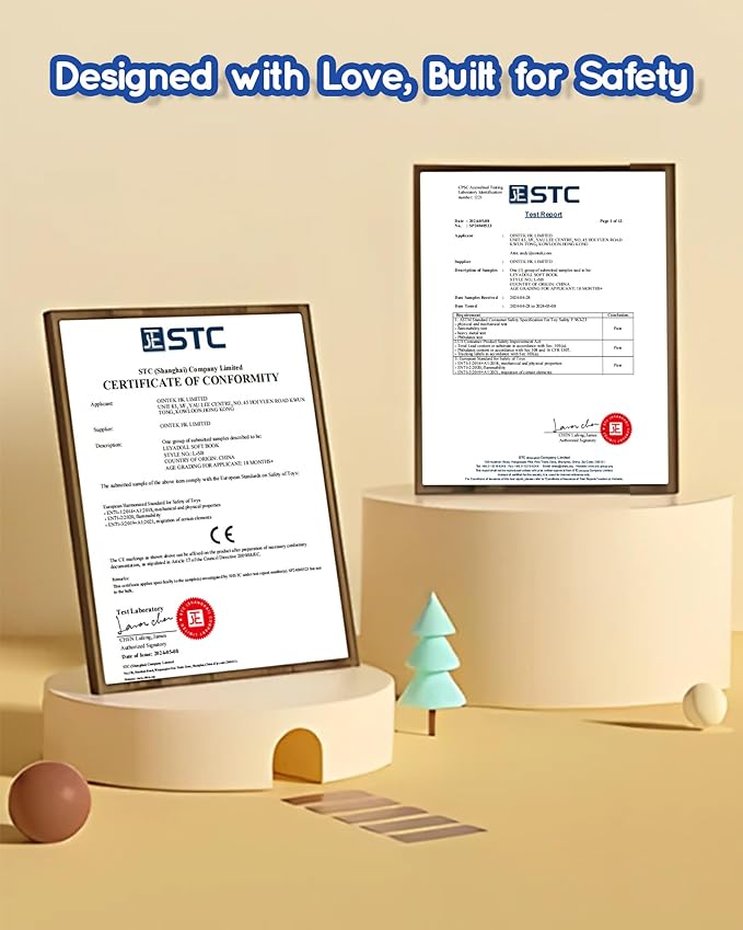 Interactive Sensory Soft Cloth Book, Educational Crinkle Quiet Activity Busy Book for Babies,Toddler Travel Toy Gift for 1-3 Year Old Boys and Girls (A Berry Special Day)-CubbioJoy