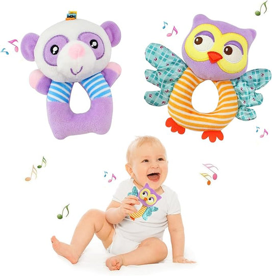 BLOOBLOOMAX Sock rattles for Babies 0-24 Months Baby Animal Foot Finder Educational Toys-CubbioJoy