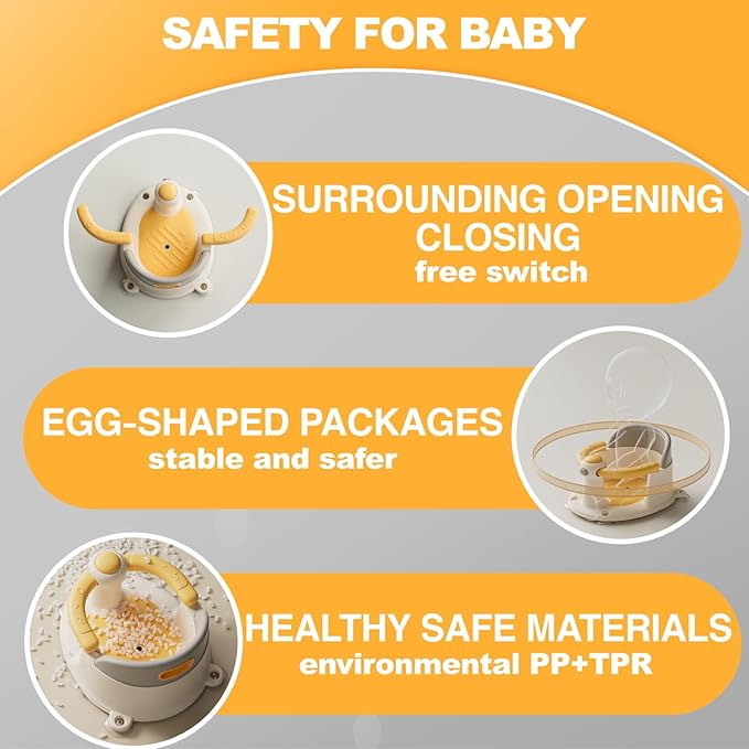 Baby Bath Seat 6 Months & up, Bath Seat for Baby, Infant Bath Seat with Suction Cups, Non-Slip, Detachable,Yellow-CubbioJoy