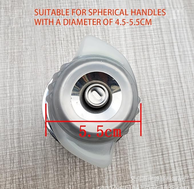 2 Pack door knobs cover,Door Handle Extension, Soft Rubberized Doorknob Extension, Converts Knob Style Doors to Handles for Easy Accessibility, Door knob Grips Fits Door Knobs (Transparent-2 PCS)-CubbioJoy