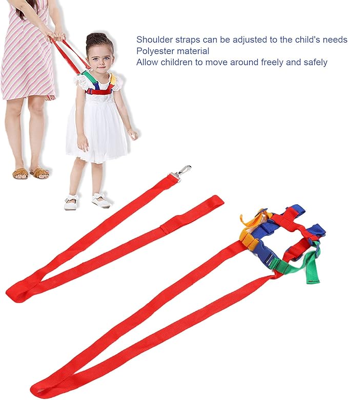 Dioche 2 in 1 Toddler Leash & Anti Lost Wrist Link for Toddlers, Breathable Regulable Shoulder Straps, Polyester Kid Safety Leash for Boys & Girls-CubbioJoy