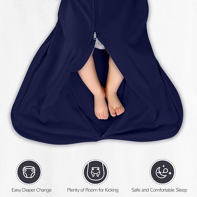 JELLYMONI Baby Sleep Sack 6-12 Months 100% Cotton Wearable Blanket, 0.5 TOG Soft Lightweight Toddler Sleeping Sack 3 Pack 2-Way Zipper Newborn Sleep Sacks-CubbioJoy