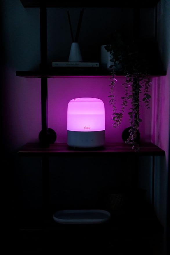 Crane Top Fill Mini Humidifier for Bedroom and Nursery 3-in-1 Essential Oil Diffuser Sleep Light 0.5 Gallon Baby Humidifier-CubbioJoy