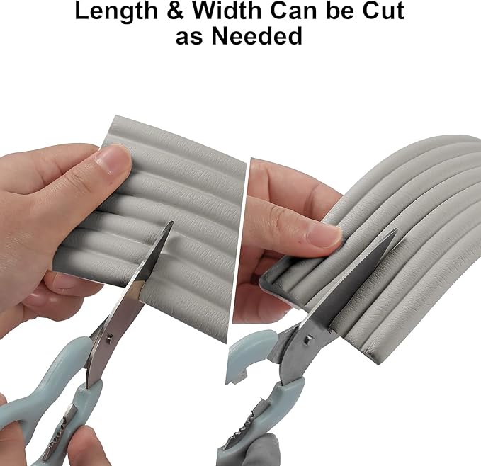 Baby Proofing Edge Protector 6.6 feet with 3M Strong Adhesive Pre-Taped, Baby Proof Padding Extra Wide Edge Safety Guards for Sharp Edges, Table, Desk- Grey-CubbioJoy